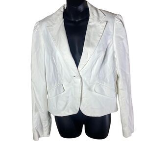 Helmut lang white/off white blazer jacket one button large Corpcore career work